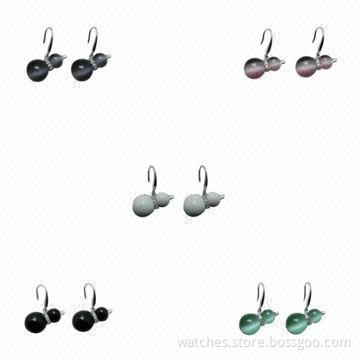 2014 Fashion Silver Stone Earring, OEM/ODM Orders Welcomed, Fine Personalized Jewelry for Women